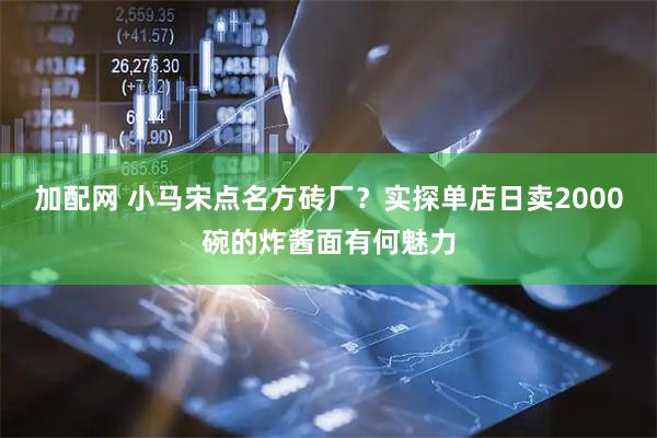 加配网 小马宋点名方砖厂？实探单店日卖2000碗的炸酱面有何魅力